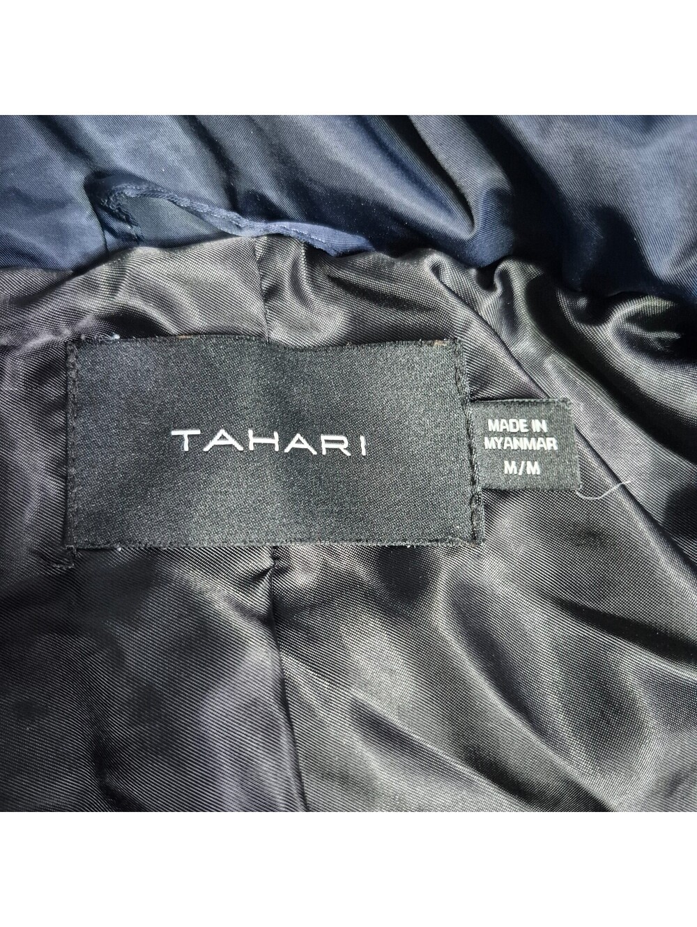 Tahari  Womens' Winter Down Puffer Coat Blue Size Med